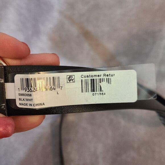 Steve Madden Black & White Animal Print Belt Size Large - Picture 4 of 5